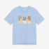 corgi t shirt for women. Color baby blue