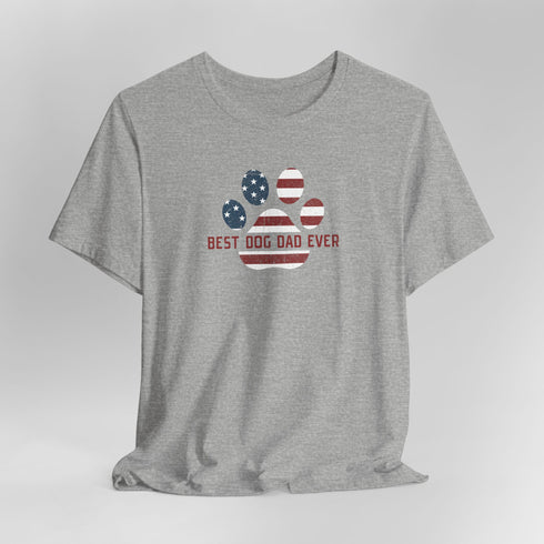 American Flag Dog Dad T Shirt - Dog Dad Gift