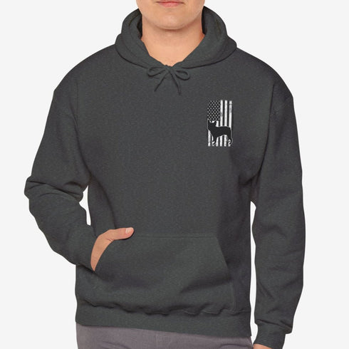 Frenchie Hoodie for Men - American Flag French Bulldog Hoodie