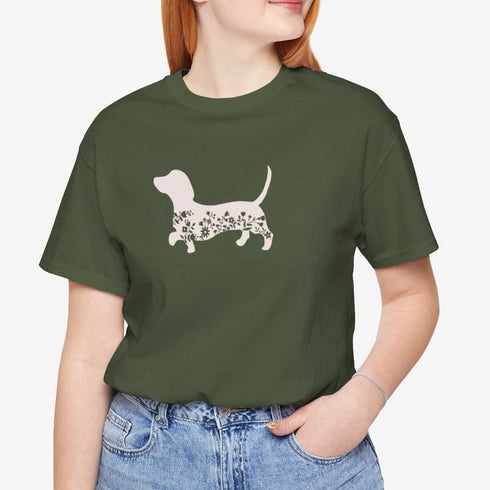 Dachshund Shirt for Women - Floral Dachshund Tee