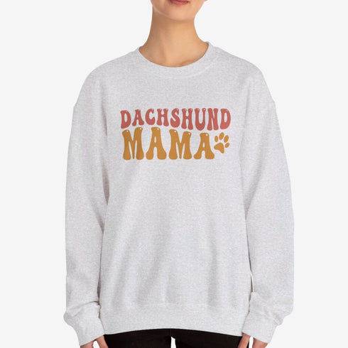 Dachshund Sweatshirt for Women - Dachshund Mom Crew Sweatshirt