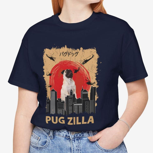 Pug Lover T-Shirt - Pugzilla Funny Pug Shirt for Women