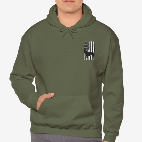 Frenchie Hoodie for Men - American Flag French Bulldog Hoodie