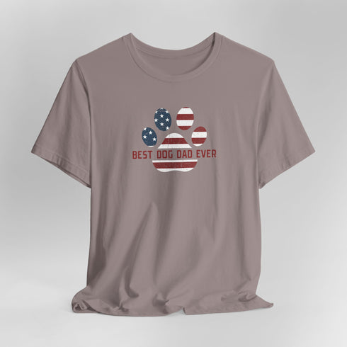 American Flag Dog Dad T Shirt - Dog Dad Gift