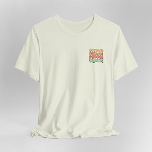 Pug Lover T-Shirt - Retro Pug Shirt for Women