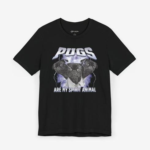 Pug Metal Shirt - Black Pug T- Shirt for Women