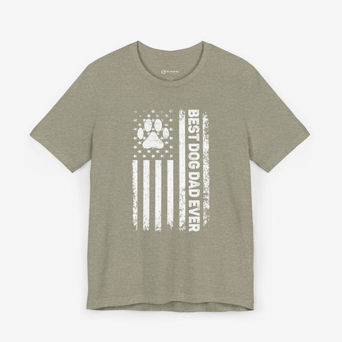 American Flag Dog Dad Tee - Dog Dad Gift