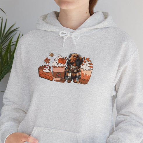 Longhaired Dachshund Autumn Hoodie for Women - Wiener Dog Fall Hoodie