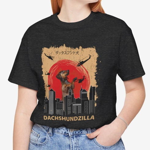 Dachshund Funny Dachshundzilla T-Shirt - Dachshund Shirt