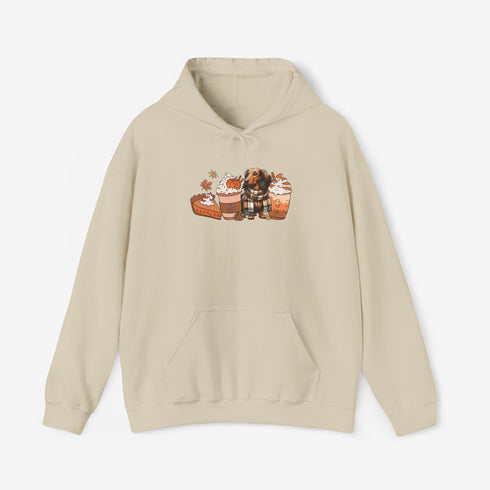 Longhaired Dachshund Autumn Hoodie for Women - Wiener Dog Fall Hoodie