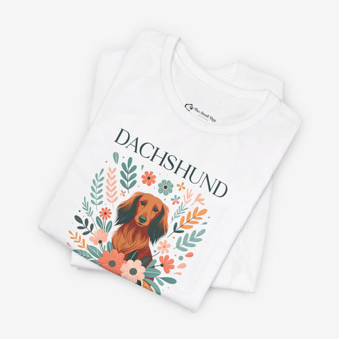 Dachshund T- Shirt for Women - Longhaired Dachshund Mom Shirt