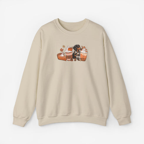 Dachshund Autumn Sweatshirt for Women - Crew Sweatshirt