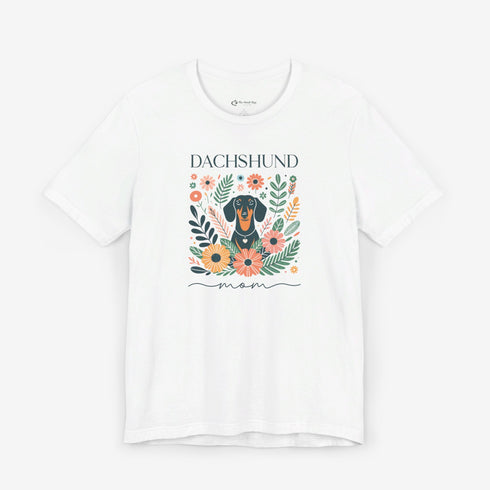 Dachshund T- Shirt for Women - Dachshund Mom Shirt Floral