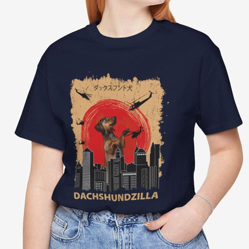 Dachshund Funny Dachshundzilla T-Shirt - Dachshund Shirt