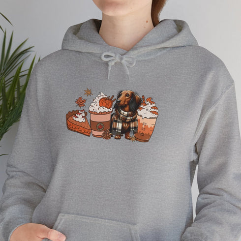 Longhaired Dachshund Autumn Hoodie for Women - Wiener Dog Fall Hoodie