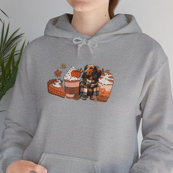 Longhaired Dachshund Autumn Hoodie for Women - Wiener Dog Fall Hoodie