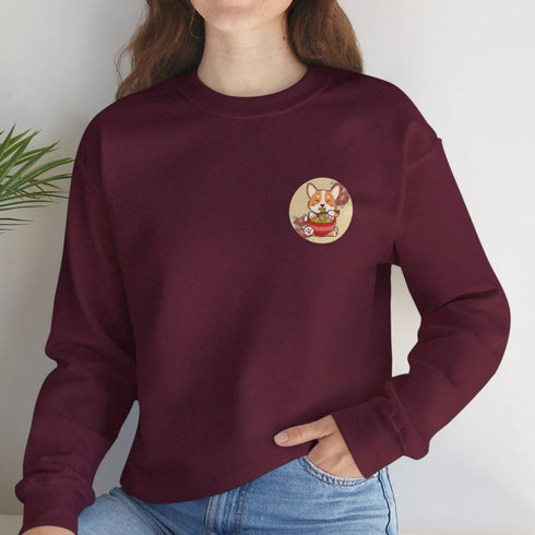 Corgi Sweatshirt for Women - Cute Kawaii Corgi Crew Sweatshirt