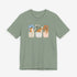 corgi t shirt for women. Color sage green