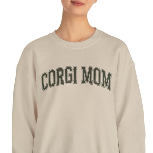 Corgi Sweatshirt for Women - Corgi Mom Crew Sweatshirt