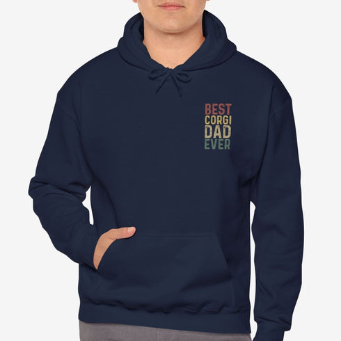 Corgi Mens Hoodie - Best Corgi Dad - Corgi Gift