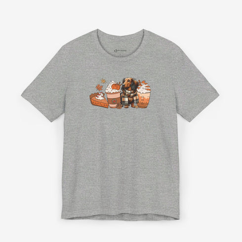 Longhaired Dachshund Fall Tee - Dachshund T- Shirt for Women