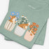 corgi t shirt for women. Color heather prism dusty blue