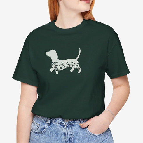 Dachshund Shirt for Women - Floral Dachshund Tee