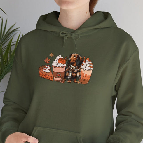 Longhaired Dachshund Autumn Hoodie for Women - Wiener Dog Fall Hoodie