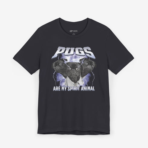 Pug Metal Shirt - Black Pug T- Shirt for Women