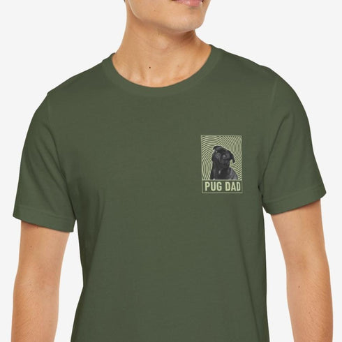 Pug Dad Shirt - Black Pug T- Shirt for Men
