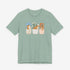 corgi t shirt for women. Color heather prism dusty blue