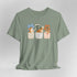 corgi t shirt for women. Color sage green