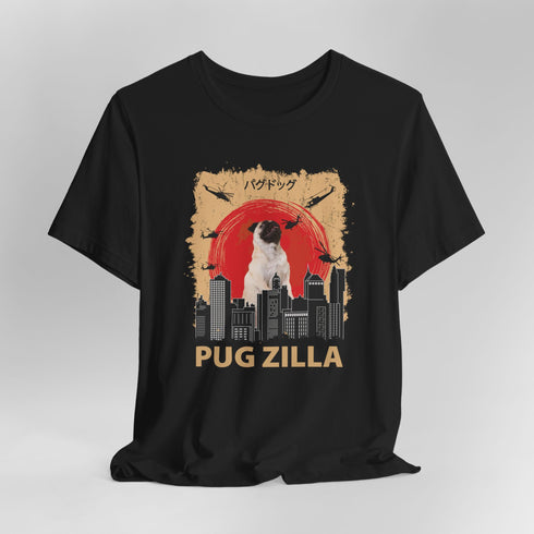 Pug Lover T-Shirt - Pugzilla Funny Pug Shirt for Women