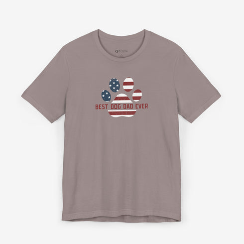American Flag Dog Dad T Shirt - Dog Dad Gift