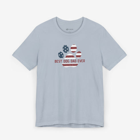American Flag Dog Dad T Shirt - Dog Dad Gift