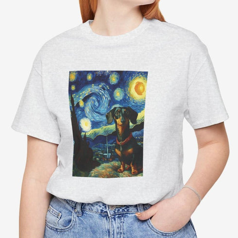 Dachshund Tee for Women - Dachshund Van Gogh T- Shirt