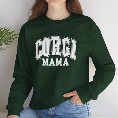Corgi Sweatshirt for Women - Corgi Mom Crew Sweatshirt
