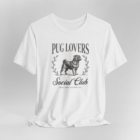 Black Pug Shirt for Women - Pug Lovers Club Tee