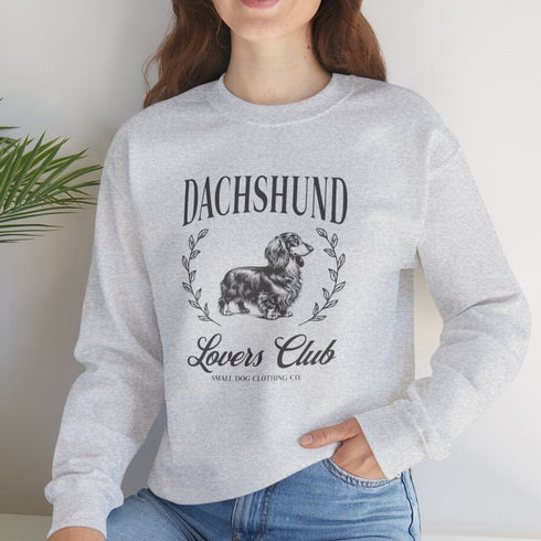 Longhaired Dachshund Sweatshirt for Women - Dachshund Crew Sweatshirt