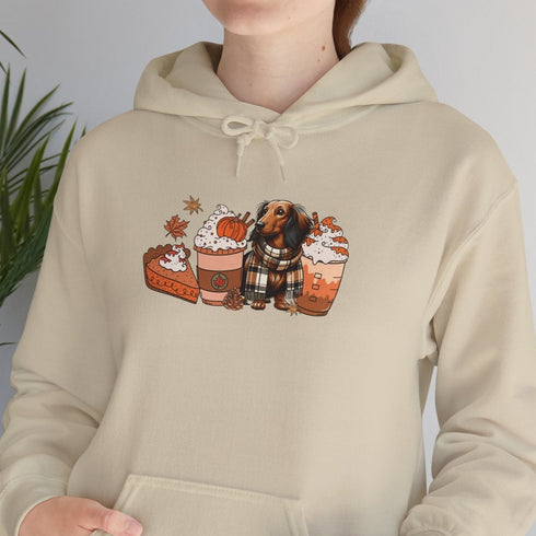 Longhaired Dachshund Autumn Hoodie for Women - Wiener Dog Fall Hoodie
