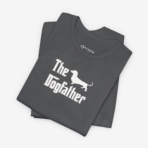 Dachshund Dad T- Shirt for Men - The Dogfather Shirt - Wiener Dog Shirt for Men