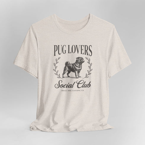 Black Pug Shirt for Women - Pug Lovers Club Tee