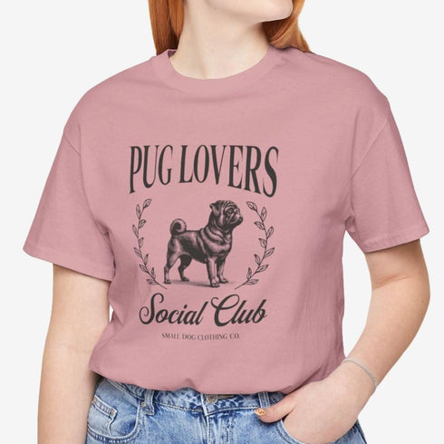 Black Pug Shirt for Women - Pug Lovers Club Tee