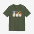 corgi t shirt for women. Color military green