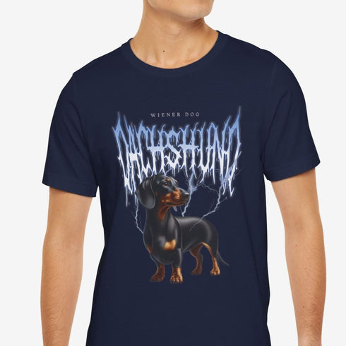 Dachshund Metal T- Shirt - Dachshund Shirt for Men - Dachshund Dad Shirt
