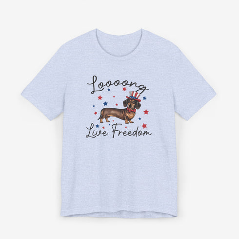 Dachshund Long Live Freedom T-Shirt - Funny 4th of July Shirt