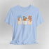 corgi t shirt for women. Color baby blue