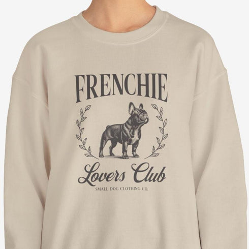 Black French Bulldog Sweatshirt for Women - Frenchie Lovers Club Sweatshirt