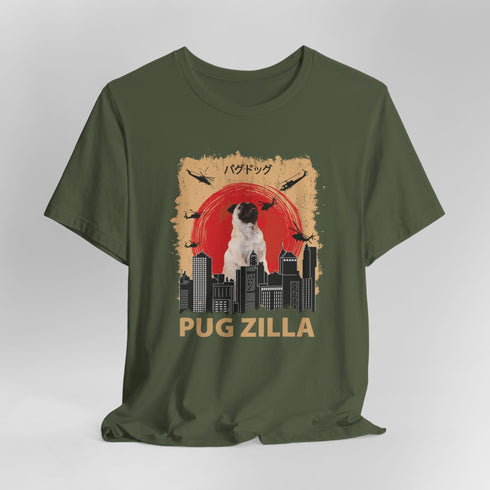 Pug Lover T-Shirt - Pugzilla Funny Pug Shirt for Women