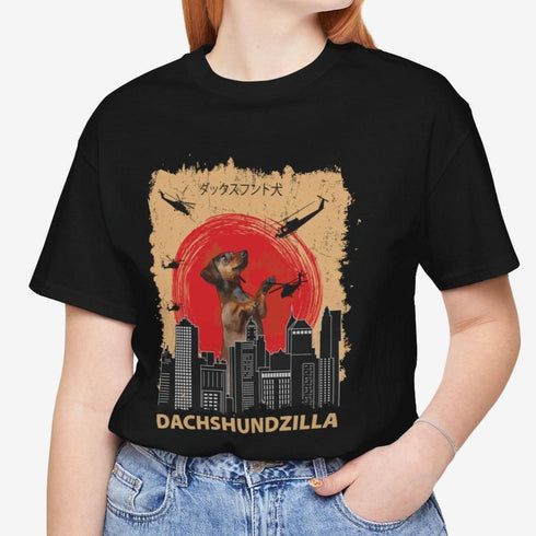 Dachshund Funny Dachshundzilla T-Shirt - Dachshund Shirt
